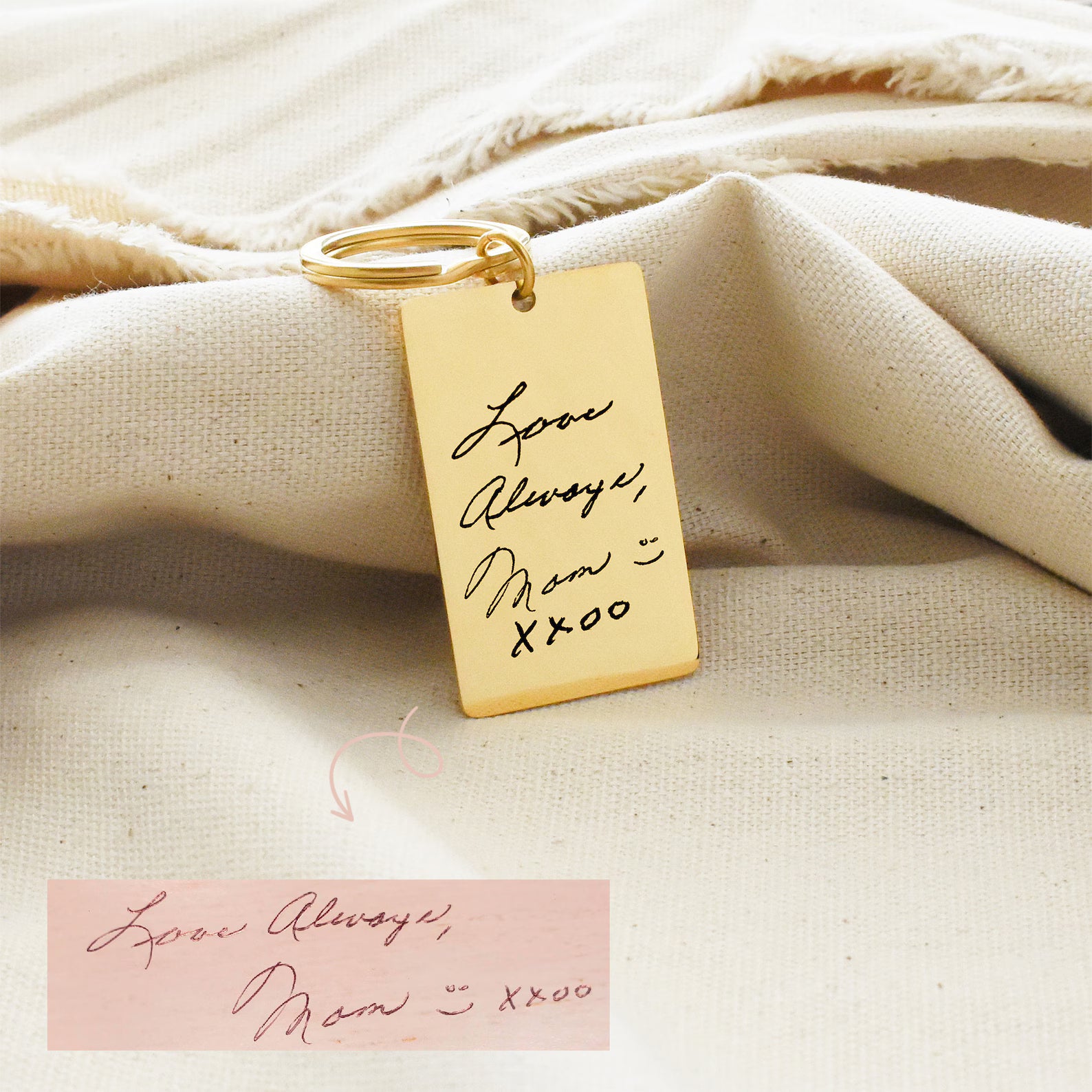 Custom Handwriting Keychain - Memorial Gift