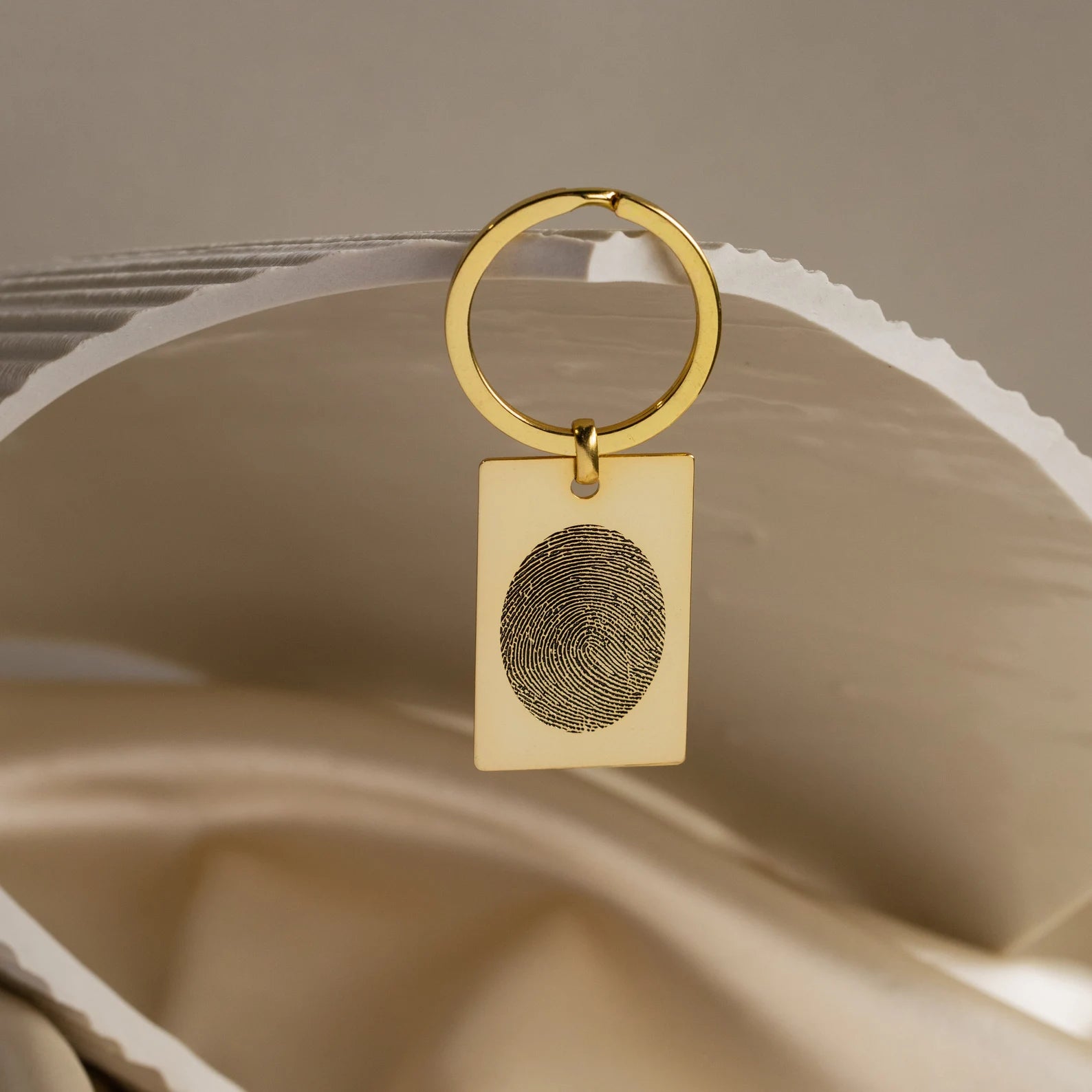 Personalized Fingerprint & Handwriting Keychain – A Meaningful Memorial Gift