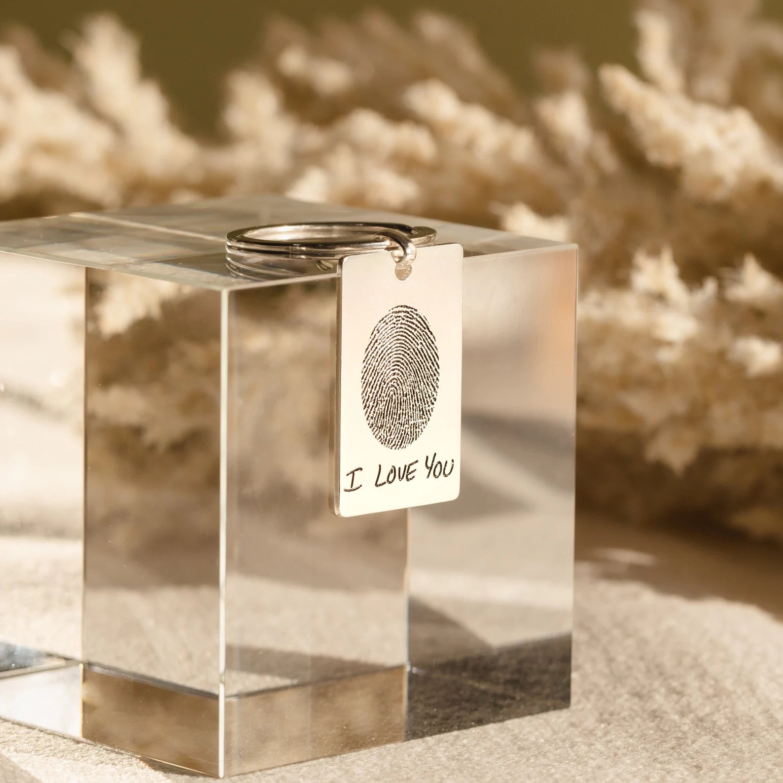 Personalized Fingerprint & Handwriting Keychain – A Meaningful Memorial Gift
