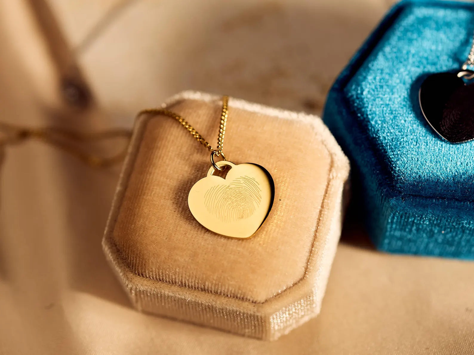 Fingerprint Name Necklace – A Custom Engraved Keepsake of Love - Heart Shape Pendant