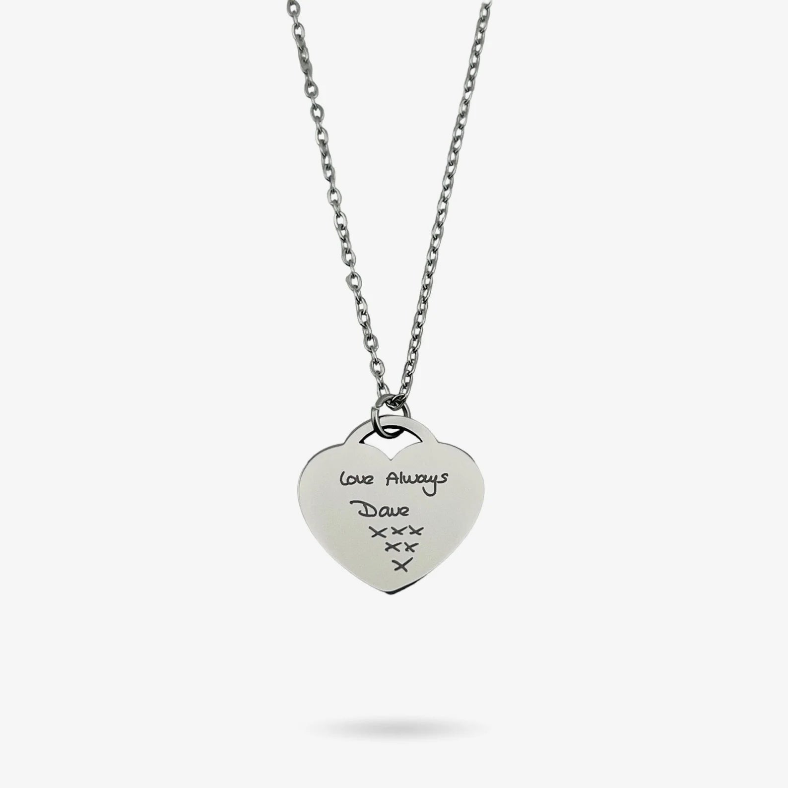 Custom Handwriting Necklace | A Timeless Keepsake Made Just for You | Heart Shape Pendant