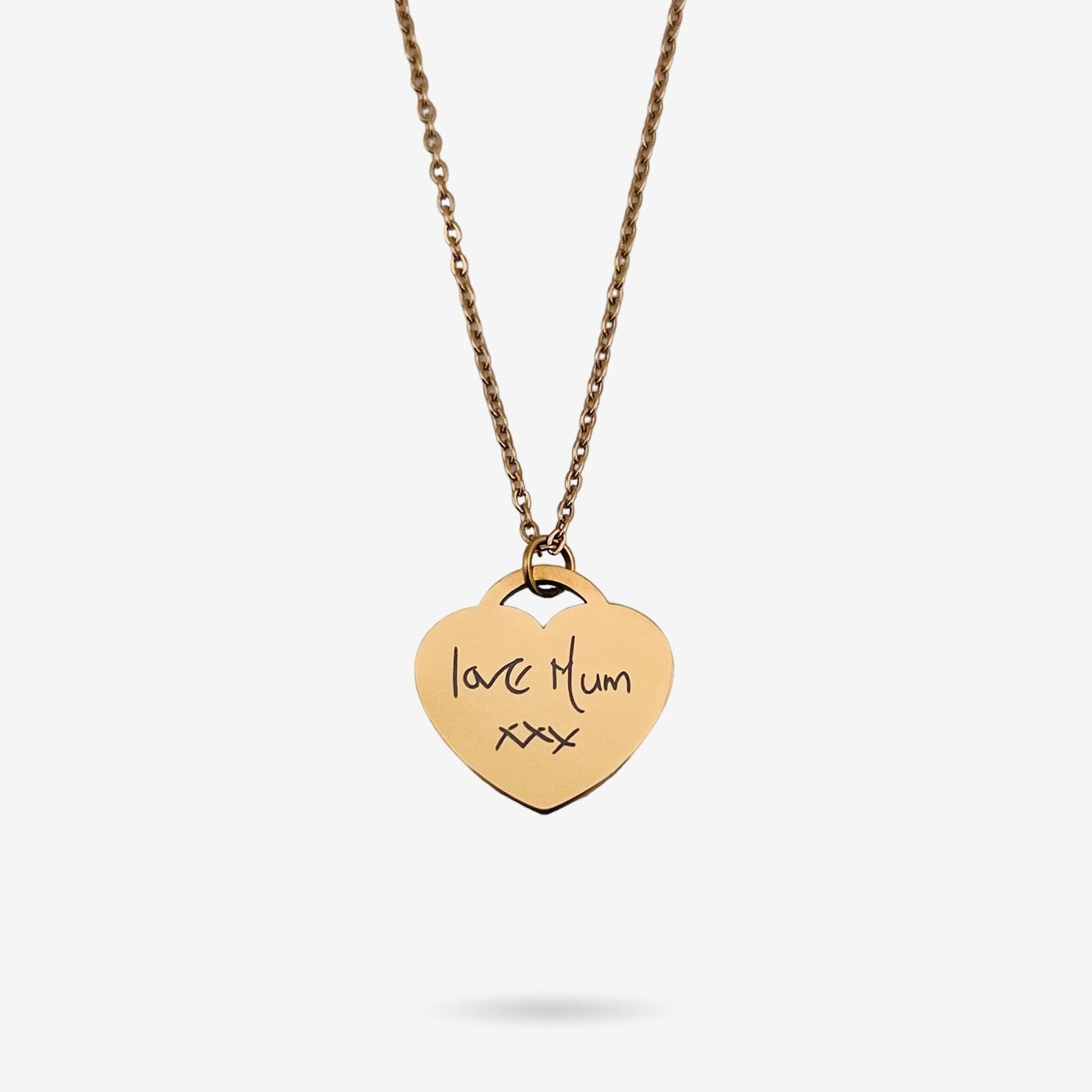 Custom Handwriting Necklace | A Timeless Keepsake Made Just for You | Heart Shape Pendant