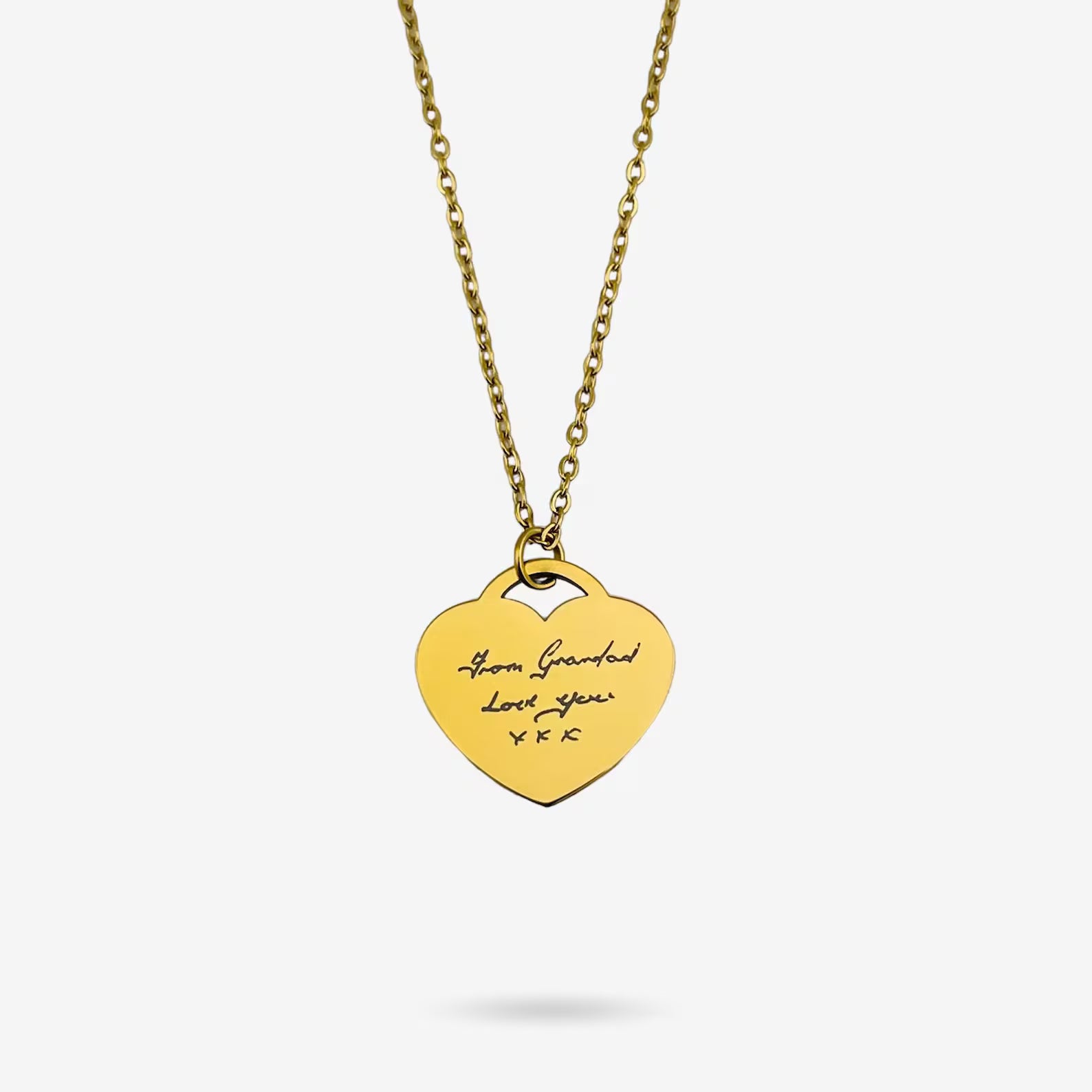 Custom Handwriting Necklace | A Timeless Keepsake Made Just for You | Heart Shape Pendant