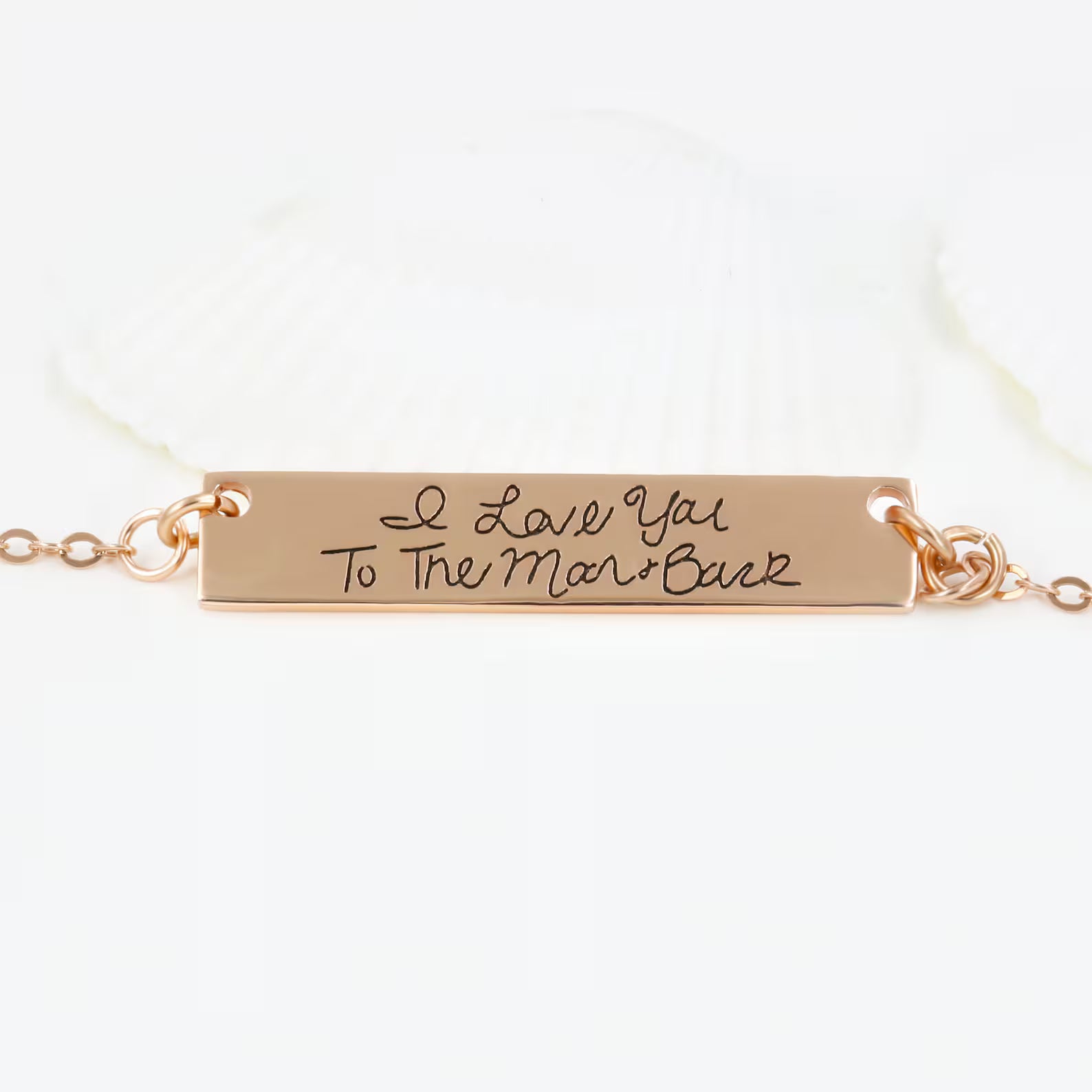 Custom Handwriting Necklace | A Timeless Keepsake Made Just for You | Rectangle Flat Bar Pendant
