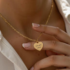 Custom Handwriting Necklace, Heart Shape Pendant