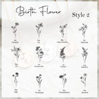 Personalized Birth Flower Necklace With Name – Birthday or Valentine’s Day Jewelry