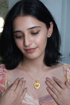 Fingerprint Name Necklace – A Custom Engraved Keepsake of Love - Heart Shape Pendant