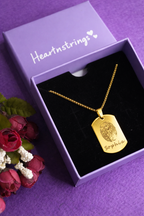 Fingerprint Name Necklace – A Custom Engraved Keepsake of Love - Round Shape Pendant